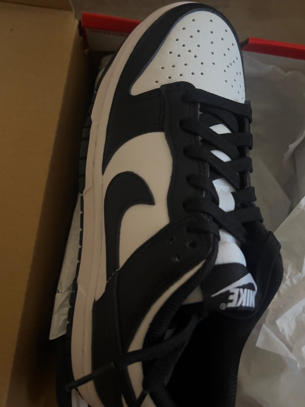 Nike Men’s Black and White Low-Top Swoosh Sneakers